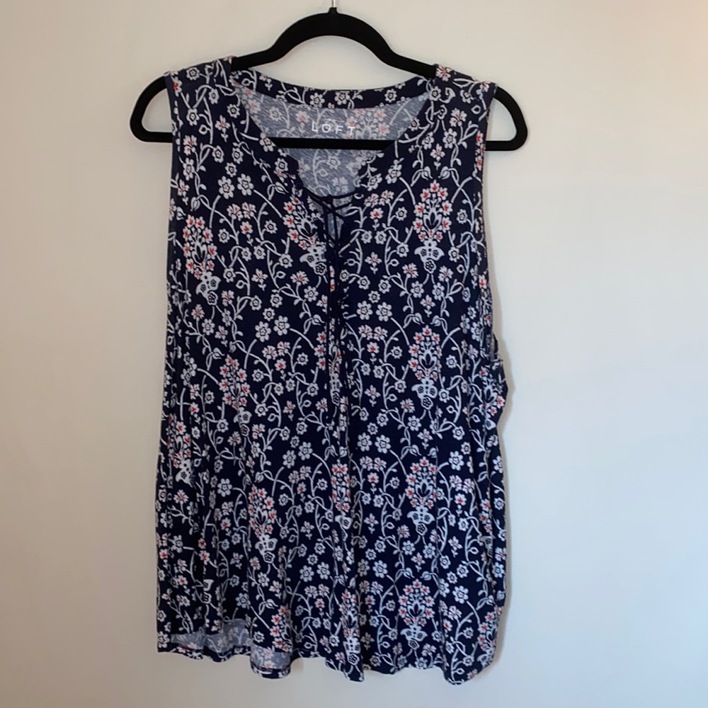 Ann Taylor Loft Navy Tank